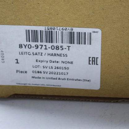 NEW AUDI A3 SPORTBACK 8YA FRONT BUMPER PDC WIRING HARNESS 8Y0971085T ORIGINAL