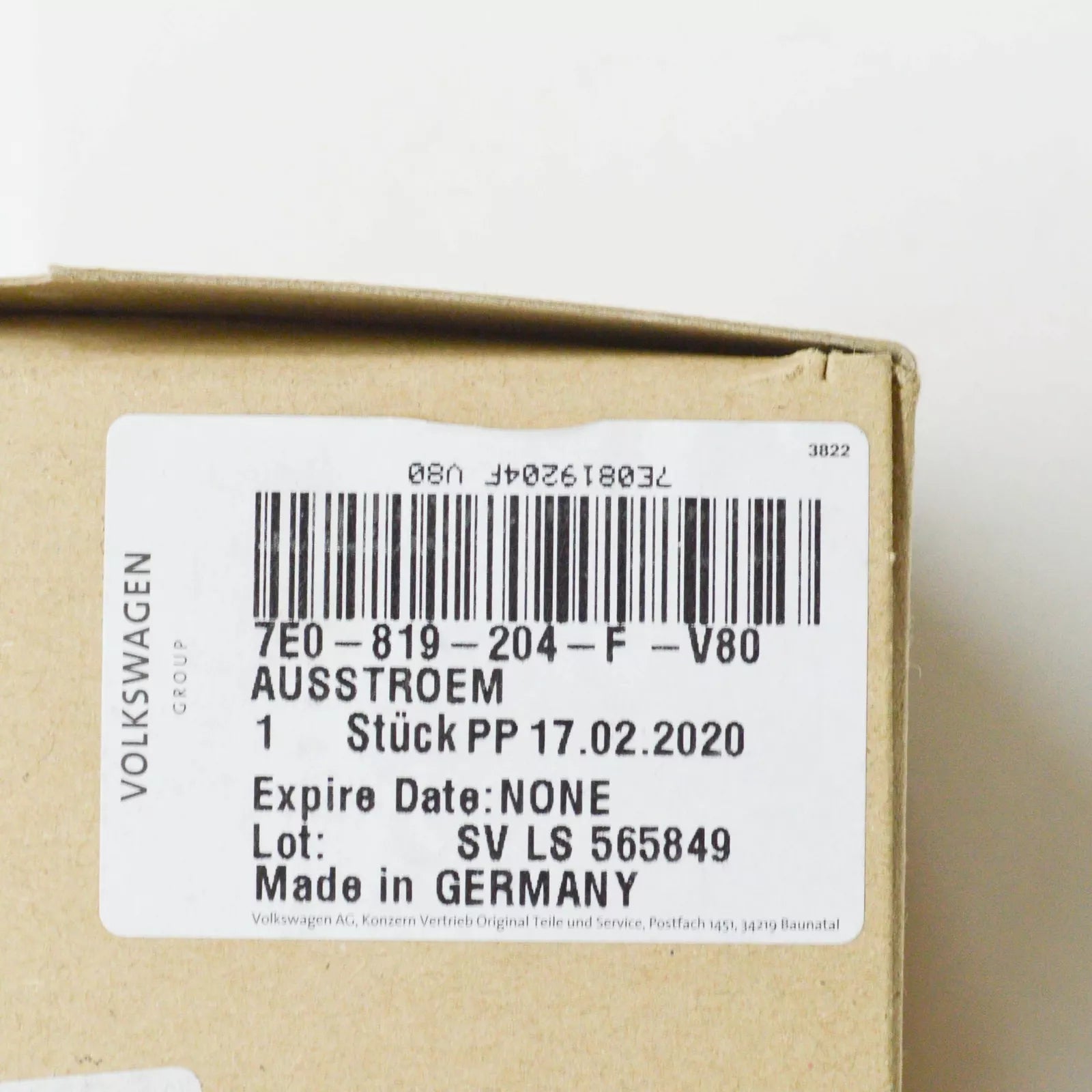 NEW VW TRANSPORTER T5 DASHBOARD RIGHT AIR VENT 7E0819204FV80