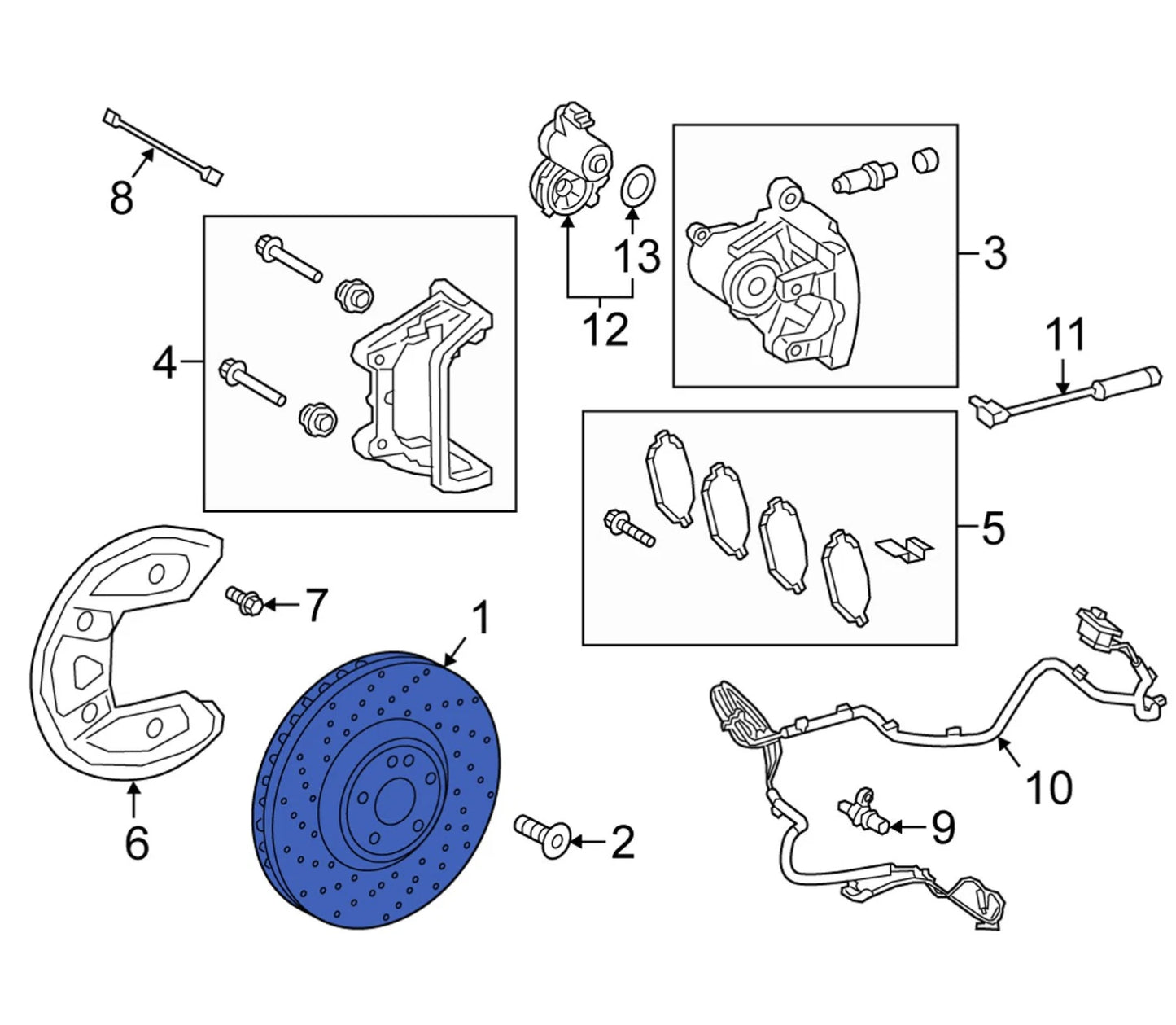 NEW MERCEDES-BENZ G W463 REAR RIGHT BRAKE DISC A4634230000 ORIGINAL