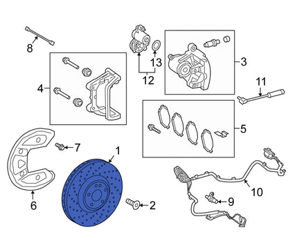 NEW MERCEDES-BENZ G W463 REAR RIGHT BRAKE DISC A4634230000 ORIGINAL