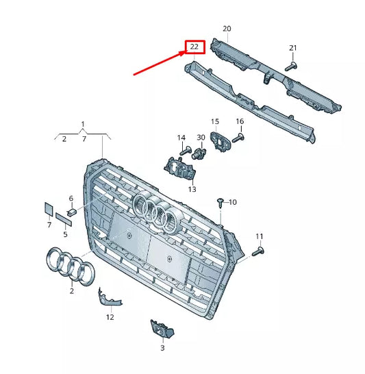 NEW AUDI A5 SPORTBACK F5 LOWER RADIATOR GRILLE COVER 8W6853037E