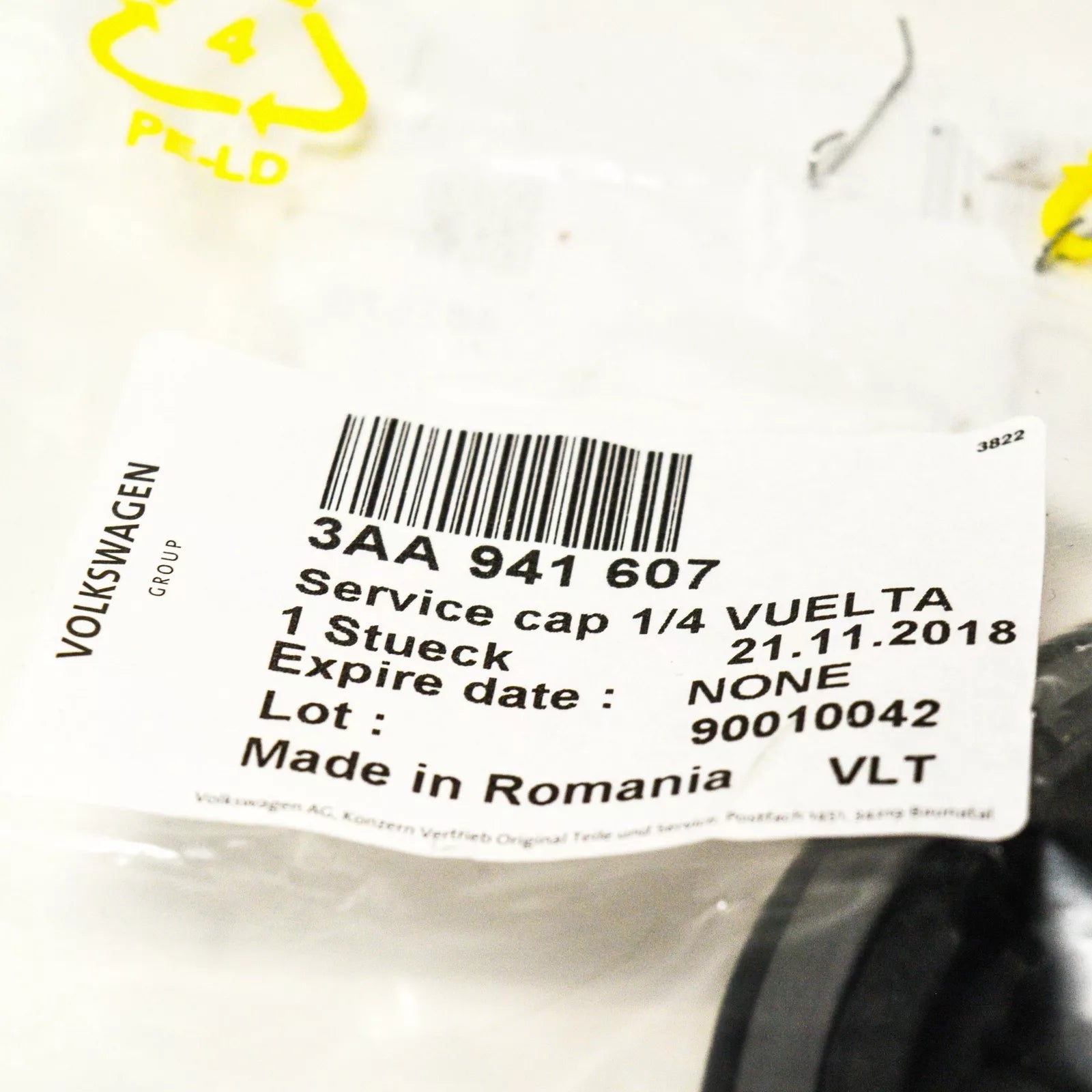 NEW VW PASSAT 3C B7 FRONT HEADLAMP COVER CAP 3AA941607 ORIGINAL