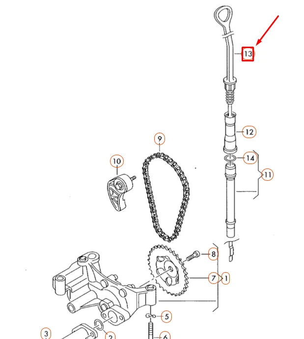 NEW AUDI A3 8L OIL DIP STICK 038115611B