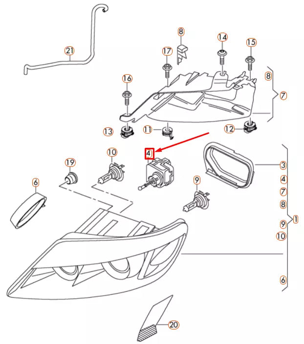 NEW AUDI Q7 4L HEADLIGHT LEVEL RANGE CONTROL ADJUSTMENT MOTOR 1J0941295B
