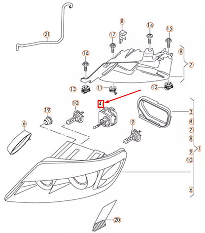 NEW AUDI Q7 4L HEADLIGHT LEVEL RANGE CONTROL ADJUSTMENT MOTOR 1J0941295B