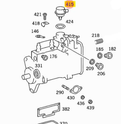 NEW MERCEDES BENZ S W140 INJECTION PUMP VACUUM BOX STOP A0000704653 ORIGINAL