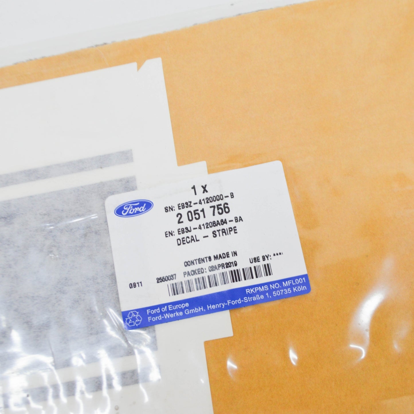 new ford ranger t6 mk1 door rear right decal strip 2051756 original