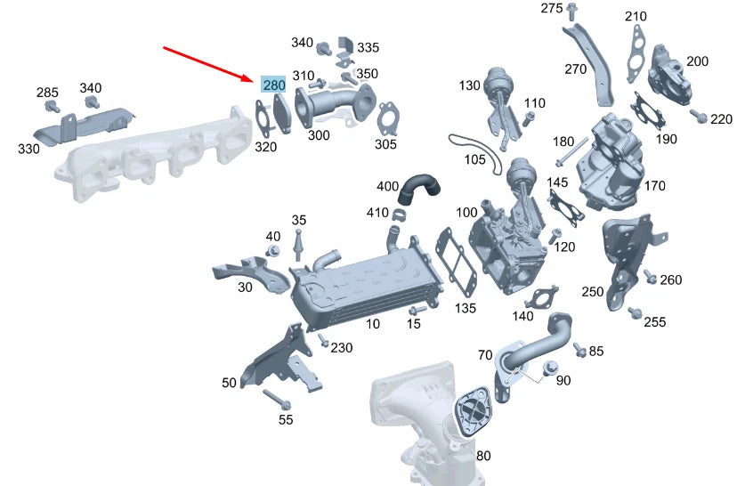 NEW MB SPRINTER W906 EXHAUST GAS RECIRCULATION BLIND FLANGE A6511420415 ORIGINAL