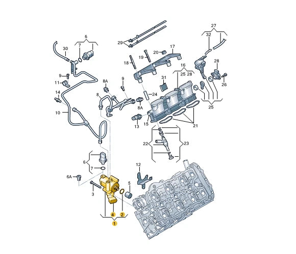 NEW AUDI A4 B7 INJECTION HIGH PRESSURE FUEL PUMP 06E127025AB ORIGINAL