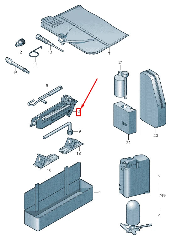 NEW VOLKSWAGEN SHARAN 7N MK2 LIFT JACK 7N0011031B