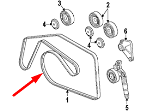 NEW VOLKSWAGEN TOUAREG 7L V-RIBBED SERPENTINE BELT 059903137T 3.0 DIESEL
