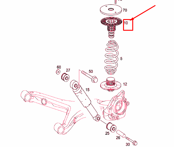 NEW MB VITO W639 REAR AXLE SUSPENSION AUXILIARY SPRING A6393240308 ORIGINAL