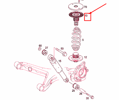 NEW MB VITO W639 REAR AXLE SUSPENSION AUXILIARY SPRING A6393240308 ORIGINAL