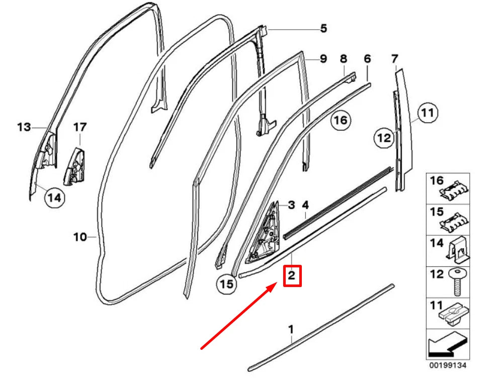 NEW BMW X5 E70 FRONT RIGHT DOOR WINDOW MOLDING 51337207842 7207842 ORIGINAL