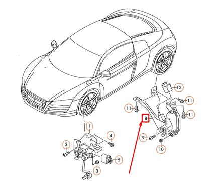 NEW AUDI R8 42 FRONT LEFT LEVEL SENSOR WITH POLES 420941273F