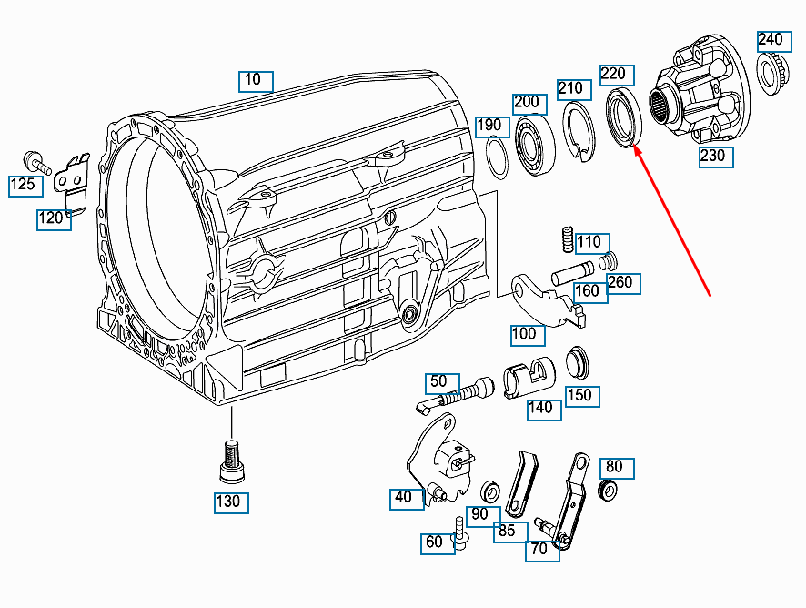 NEW MB C-CLASS W204 TRANSMISSION OUTPUT SHAFT SEAL A0159971246 1.8PETROL