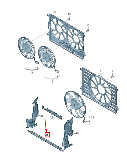 NEW AUDI Q8 4M FRONT LOWER RADIATOR SUPPORT AIR DUCT 4M0121286A ORIGINAL