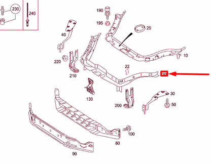 NEW MERCEDES-BENZ SLK R171 FRONT MIDDLE STIFFENING A1716201172 ORIGINAL