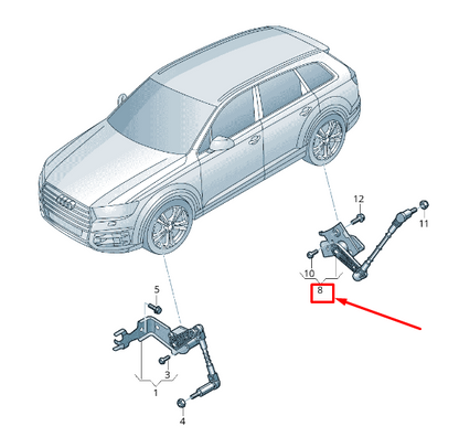 new audi e-tron ge front left headlight level sensor 4ke941309d original