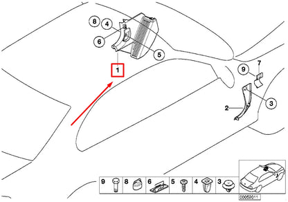NEW BMW 3 E46 FRONT RIGHT KICK LATERAL TRIM PANEL 8227952 51438227952 ORIGINAL