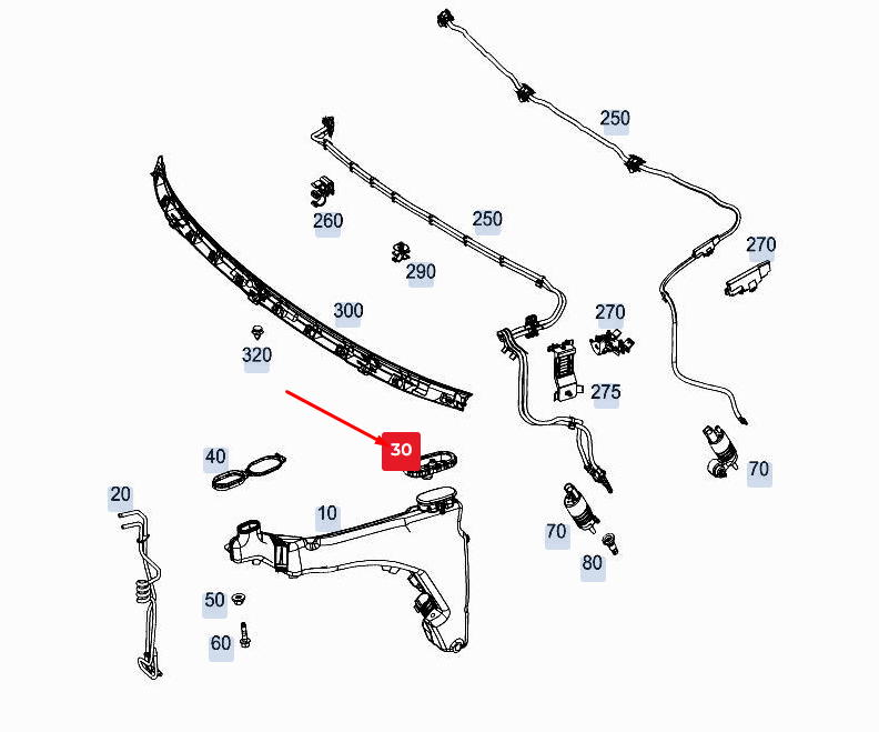 NEW MERCEDES-BENZ GLE W167 WASHER FLUID RESERVOIR CAP A1678690700 ORIGINAL