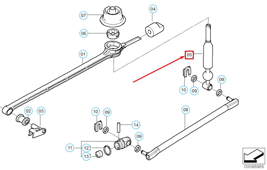 NEW BMW Z4 E85 GEARSHIFT LEVER 25117543192 7543192 ORIGINAL