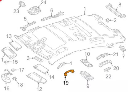 NEW MB A W176 INTERIOR ROOF GRAB HANDLE A1668100054 9051