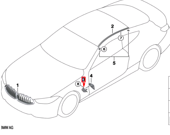 new bmw m8 gran coupe g16 f93 left inner air duct trim 51137419011 original