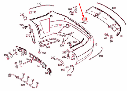 NEW MERCEDES-BENZ C W204 REAR BUMPER TOW EYE COVER A20488508239999 ORIGINAL