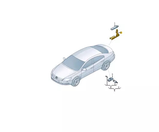 NEW VOLKSWAGEN CC 358 RDK CONTROL UNIT RETAINER BRACKET 3AA907538 ORIGINAL