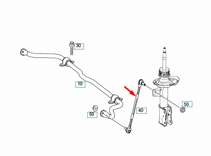 NEW MERCEDES-BENZ B-CLASS W246 FRONT ANTI ROLL BAR TIE ROD A2463200689