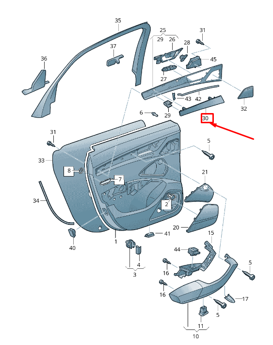 new audi a8 4h rear left door panel trim insert 4h0867419dgh2 original