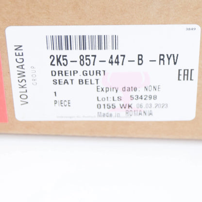 NEW VW CADDY IV SA MK6 LEFT THREE-POINT SEAT SEATBELT 2K5857447BRYV ORIGINAL