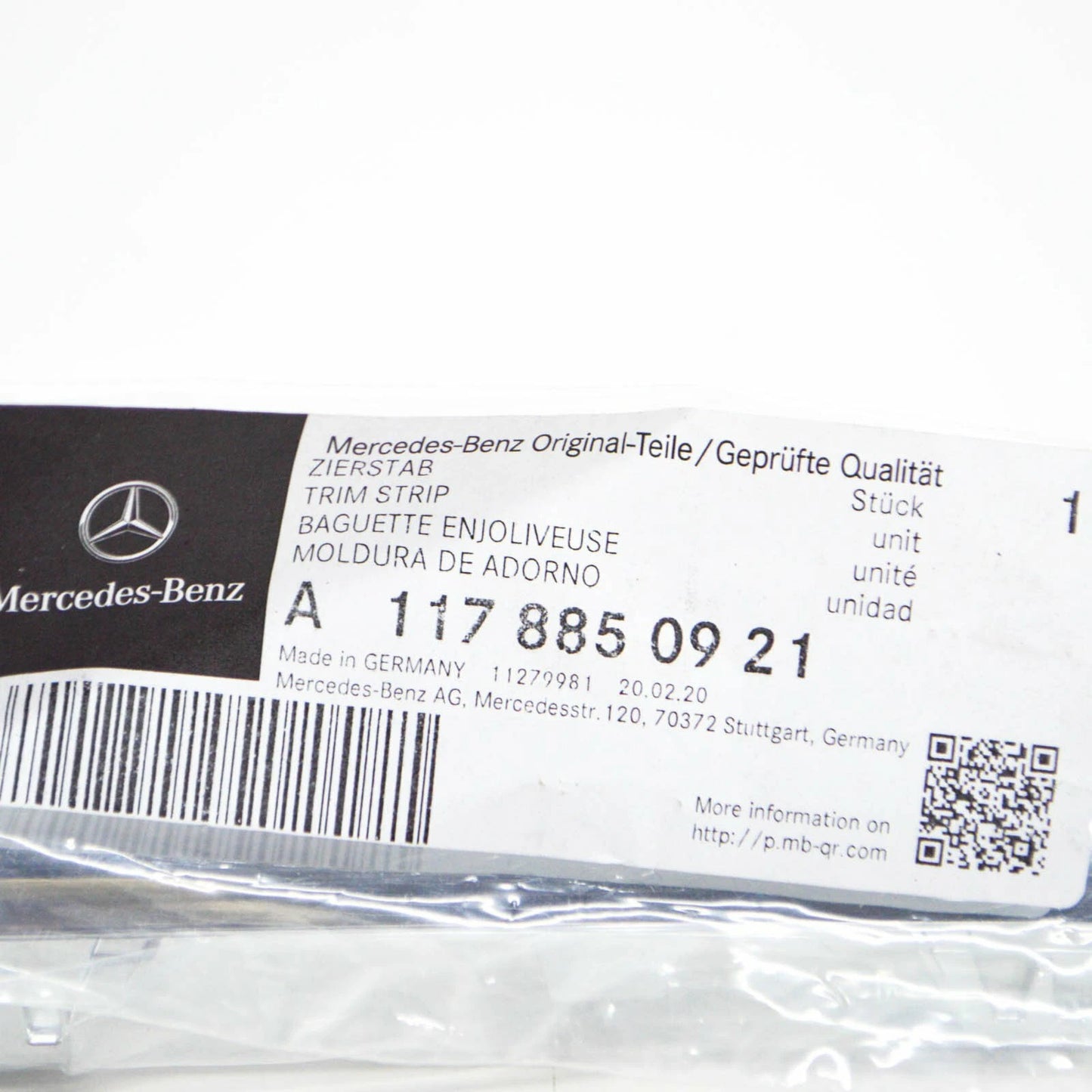 NEW MERCEDES-BENZ CLA COUPE C117 FRONT GRILLE LEFT TRIM A1178850921