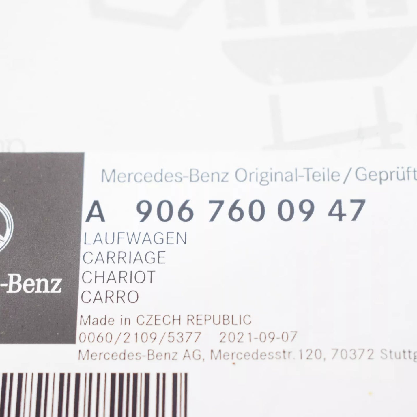 NEW MB SPRINTER 906 CENTRAL RIGHT SLIDING DOOR MECHANISM A9067600947 ORIGINAL