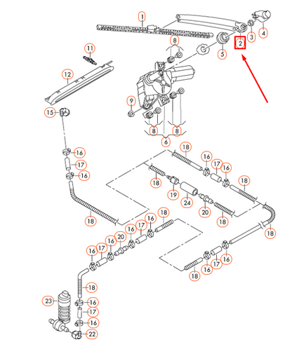 NEW VOLKSWAGEN GOLF MK6 REAR AERO WIPER ARM 5K6955707B ORIGINAL