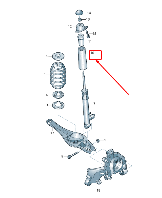 NEW AUDI Q2 GA REAR SHOCK ABSORBER STOP BUFFER 5Q0511357AC ORIGINAL