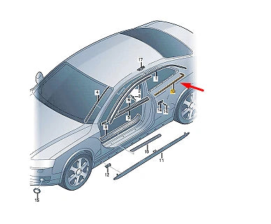 NEW AUDI A5 8T REAR LEFT QUARTER WINDOW TRIM 8T0853345B2ZZ