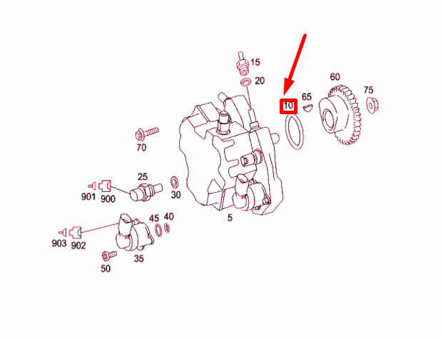 NEW MERCEDES-BENZ SPRINTER W906 FUEL PUMP GASKET A6420780080 ORIGINAL