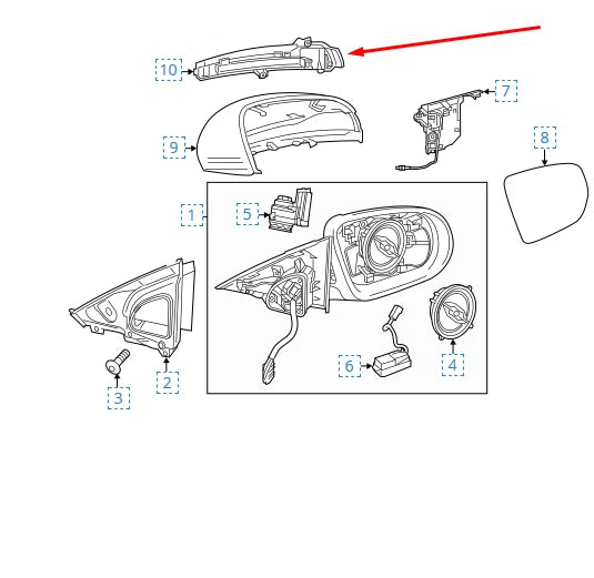 NEW MB C-CLASS W205 LEFT WING MIRROR TURN INDICATOR A0999067101 2016