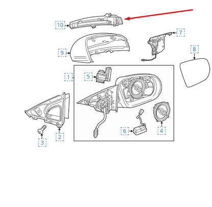 NEW MB C-CLASS W205 LEFT WING MIRROR TURN INDICATOR A0999067101 2016