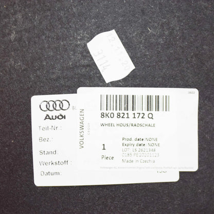 NEW AUDI A4 B8 FROT RIGHT FENDER LINER 8K0821172Q