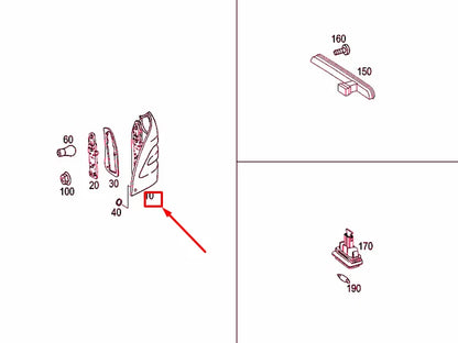 NEW MERCEDES-BENZ C T-MODEL S203 REAR RIGHT TAIL LIGHT A2038201464 ORIGINAL
