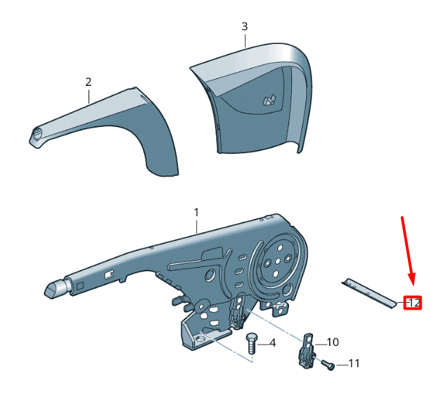 NEW VOLKSWAGEN CRAFTER 2F MK1 HAND BRAKE CABLE RETAINING PLATE 2E3711441