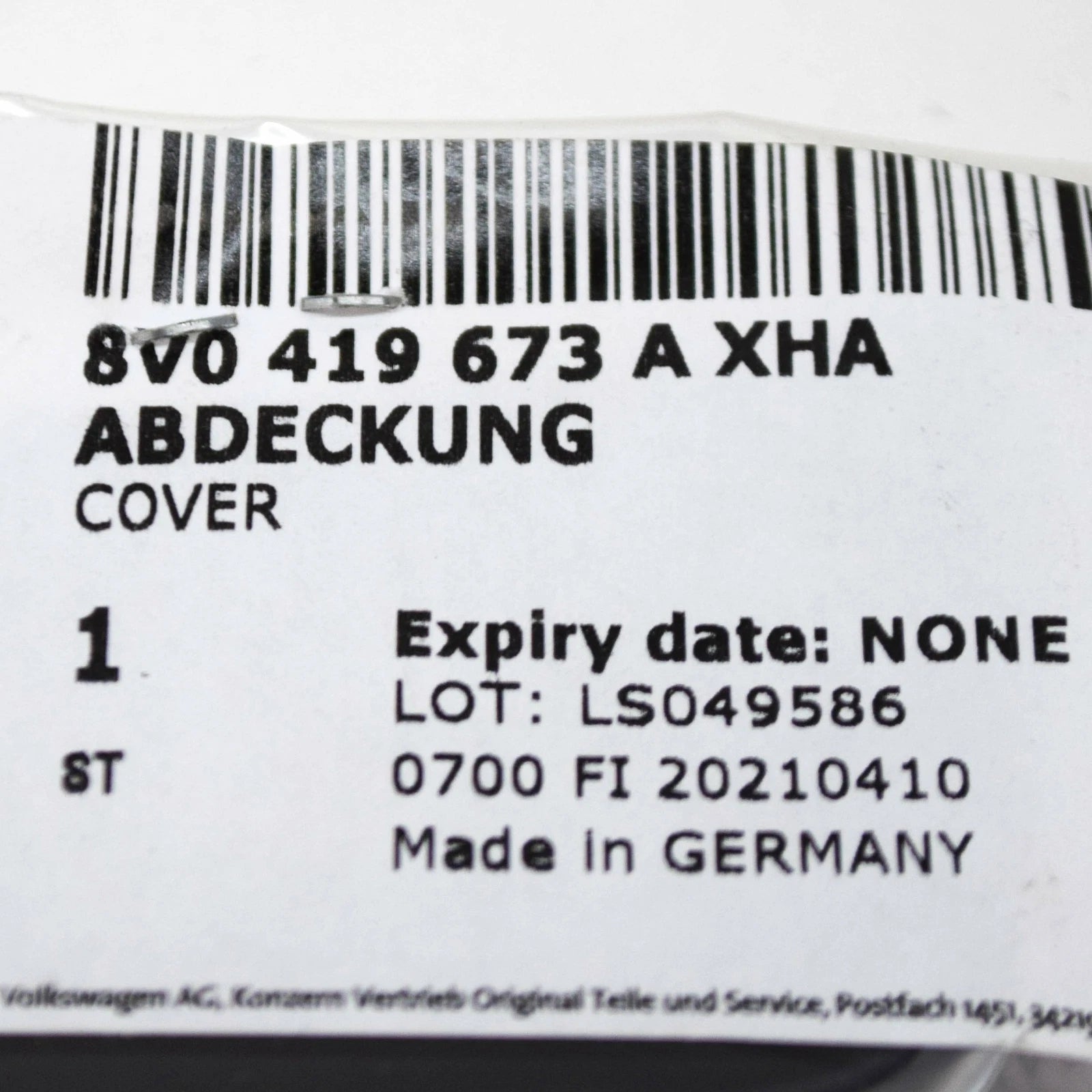 NEW AUDI A3 CABRIO 8V STEERING WHEEL CENTER COVER CAP TRIM 8V0419673AXHA