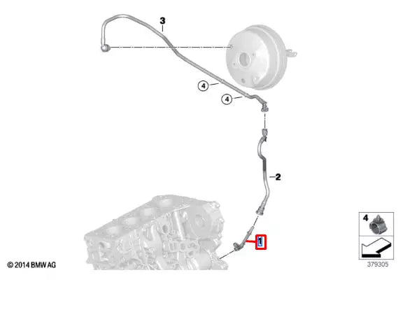 NEW BMW 1 F20 VAACUM HOSE PIPE LINE NON RETURN VALVE 11668513330 ORIGINAL