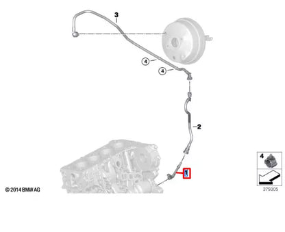 NEW BMW 1 F20 VAACUM HOSE PIPE LINE NON RETURN VALVE 11668513330 ORIGINAL