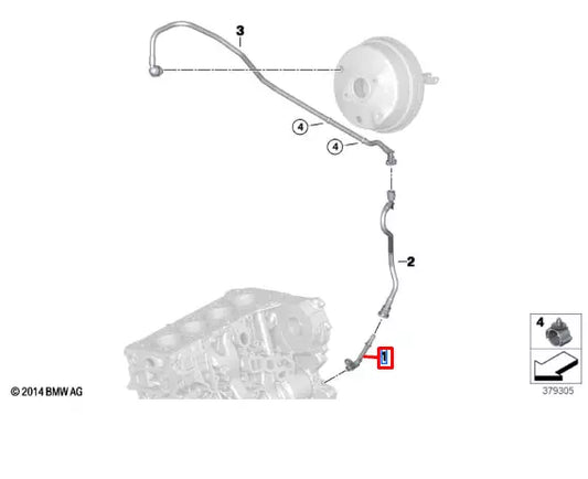 NEW BMW 1 F20 VAACUM HOSE PIPE LINE NON RETURN VALVE 11668513330 ORIGINAL
