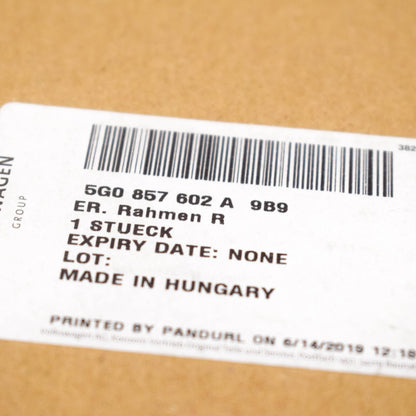 NEW VW GOLF MK7 RIGHT INNER SIDE MIRROR TRIM 5G0857602A9B9 ORIGINAL