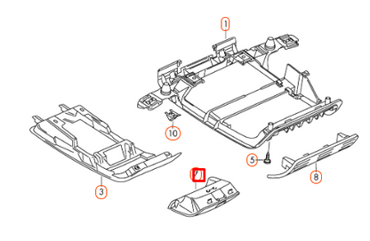 NEW VOLKSWAGEN CC GLASSES STORAGE COMPARTMENT 1K0868837G Y20 ORIGINAL